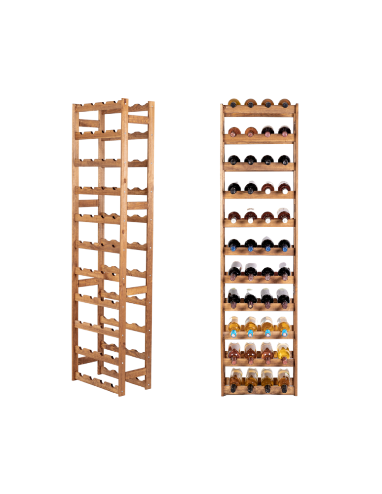 Regały - Drewniany regał na wino RW-1 /44 butelki/ Brązowy - product b2b.wamar.biz 1