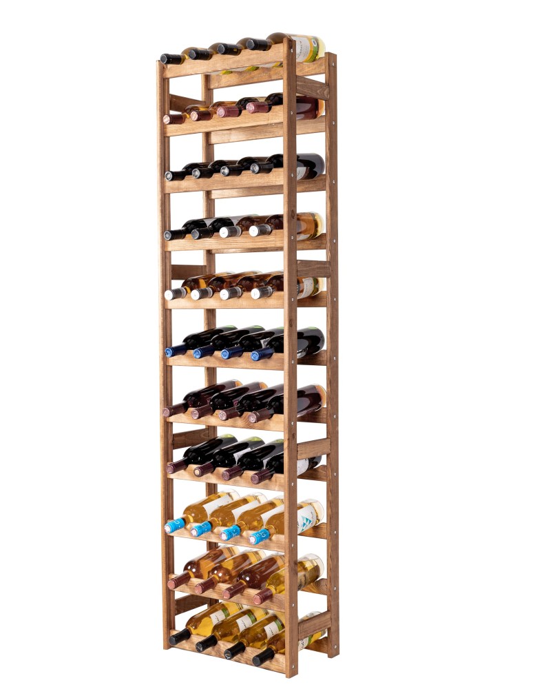 Regały - Drewniany regał na wino RW-1 /44 butelki/ Brązowy - product b2b.wamar.biz 2