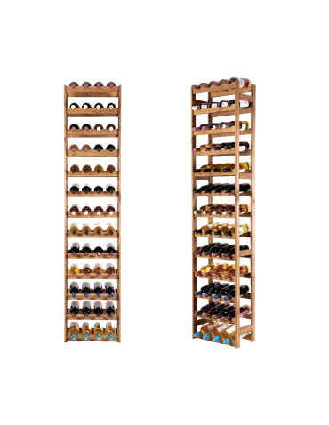Drewniany regał na wino RW-1 /52 butelki/ Brązowy