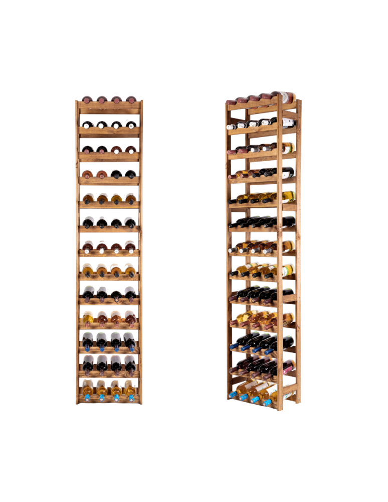 Regały - Drewniany regał na wino RW-1 /52 butelki/ Brązowy - product b2b.wamar.biz 1