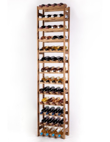 Regały - Drewniany regał na wino RW-1 /52 butelki/ Brązowy - product 8