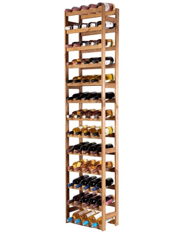 Regały - Drewniany regał na wino RW-1 /52 butelki/ Brązowy - product 9