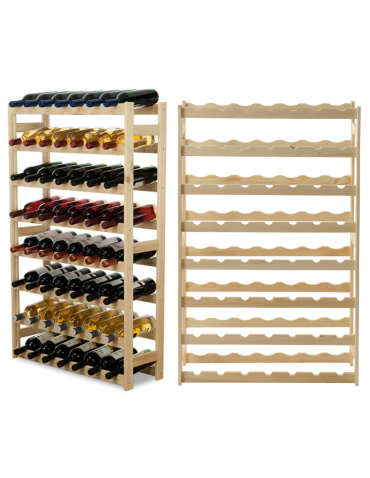 Drewniany regał na wino RW-1 /56 butelek/ Naturalny