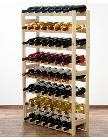Regały - Drewniany regał na wino RW-1 /56 butelek/ Naturalny - product 6