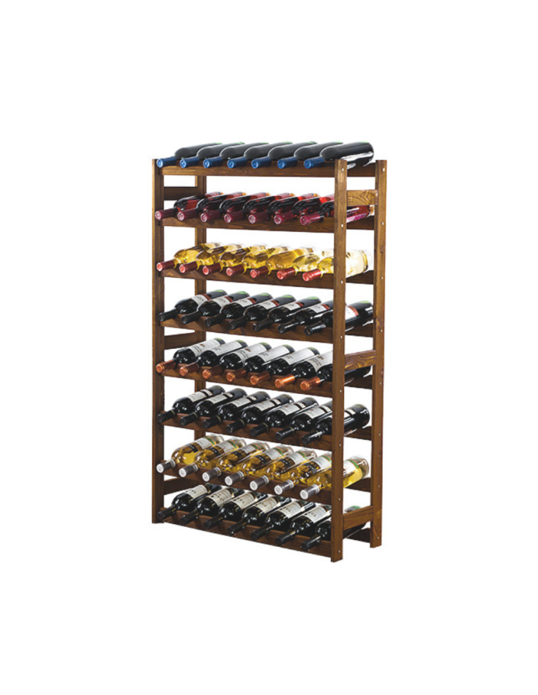 Regały - Drewniany regał na wino RW-1 /56 butelek/ Brązowy - product b2b.wamar.biz 1