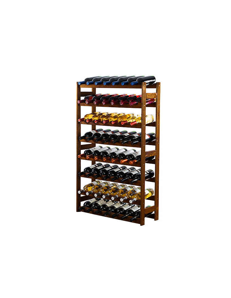 Regały - Drewniany regał na wino RW-1 /56 butelek/ Brązowy - product b2b.wamar.biz 2
