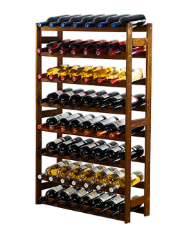 Drewniany regał na wino RW-1 /56 butelek/ Brązowy - product 2
