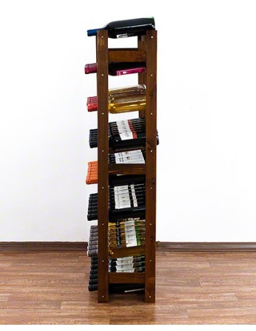 Regały - Drewniany regał na wino RW-1 /56 butelek/ Brązowy - product 3