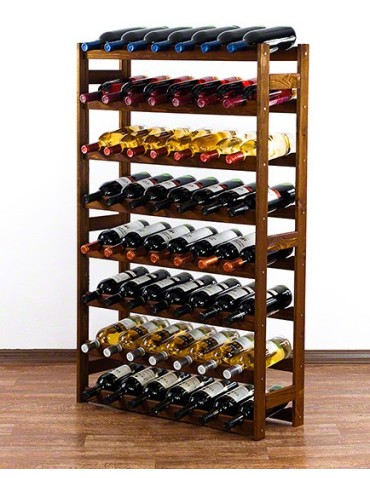 Regały - Drewniany regał na wino RW-1 /56 butelek/ Brązowy - product 4