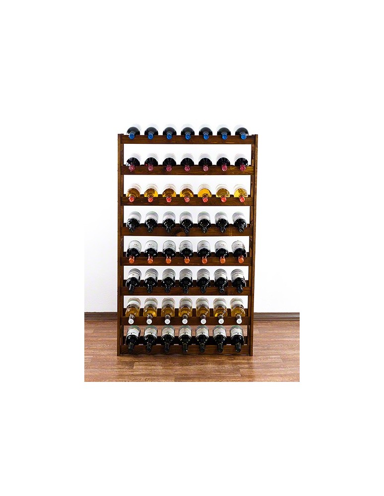 Regały - Drewniany regał na wino RW-1 /56 butelek/ Brązowy - product b2b.wamar.biz 5