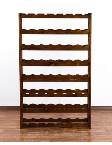 Regały - Drewniany regał na wino RW-1 /56 butelek/ Brązowy - product 7