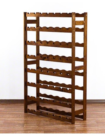Regały - Drewniany regał na wino RW-1 /56 butelek/ Brązowy - product 8