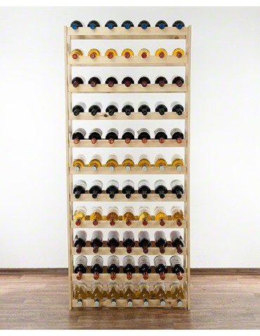 Regały - Drewniany regał na wino RW-1 /77 butelek/ Naturalny - product 7