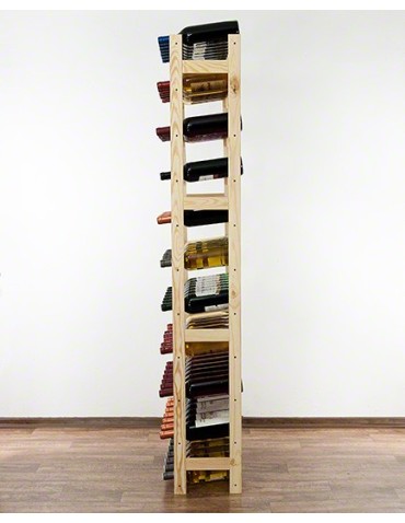 Regały - Drewniany regał na wino RW-1 /77 butelek/ Naturalny - product 8