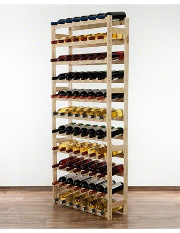 Regały - Drewniany regał na wino RW-1 /77 butelek/ Naturalny - product 9