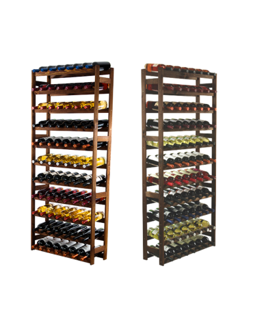 Drewniany regał na wino RW-1 /77 butelek/ Brązowy