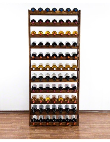 Regały - Drewniany regał na wino RW-1 /77 butelek/ Brązowy - product 3