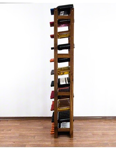 Regały - Drewniany regał na wino RW-1 /77 butelek/ Brązowy - product 4