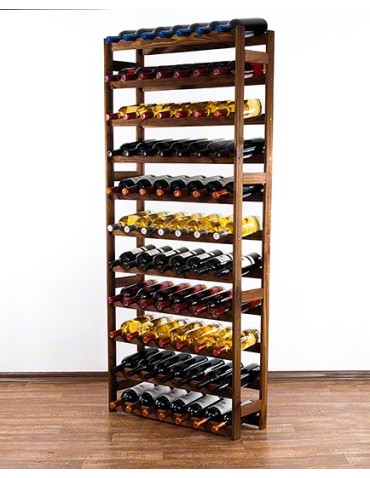 Regały - Drewniany regał na wino RW-1 /77 butelek/ Brązowy - product 5