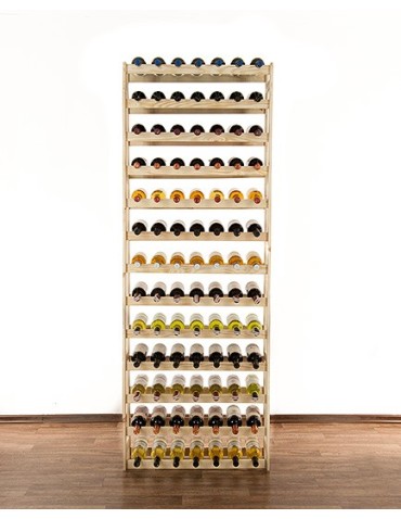 Regały - Drewniany regał na wino RW-1 /91 butelek/ Naturalny - product 4