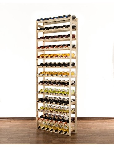 Regały - Drewniany regał na wino RW-1 /91 butelek/ Naturalny - product 5