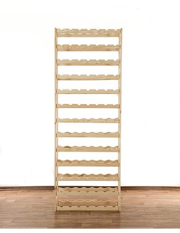 Regały - Drewniany regał na wino RW-1 /91 butelek/ Naturalny - product 6