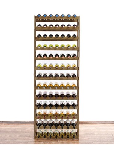 Regały - Drewniany regał na wino RW-1 /91 butelek/ Brązowy - product 4