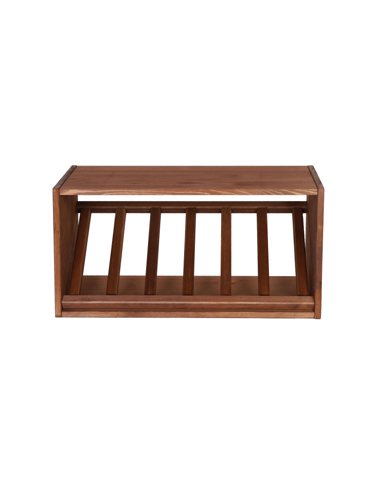 Regały - Modułowy Regał na Wino RW61 (1 Ukośna Leżnia) – Brązowe Drewno - product b2b.wamar.biz 5