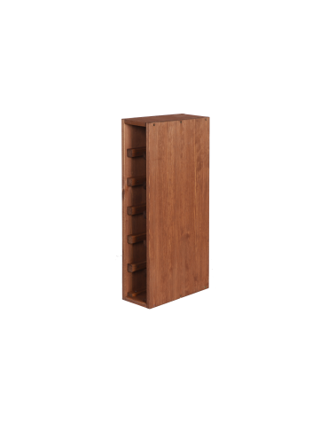 Regały - Modułowy Słupek na Wino RW61 (Na 6 Butelek) – Brązowe Drewno - product 5