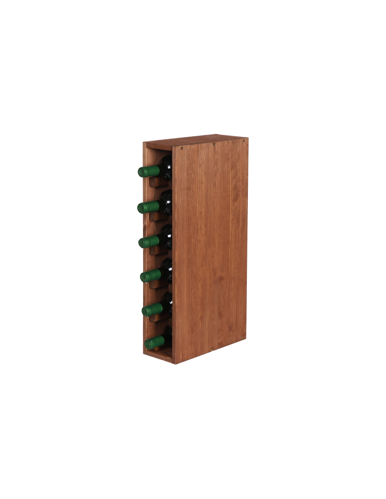 Regały - Modułowy Słupek na Wino RW61 (Na 6 Butelek) – Brązowe Drewno - product b2b.wamar.biz 6