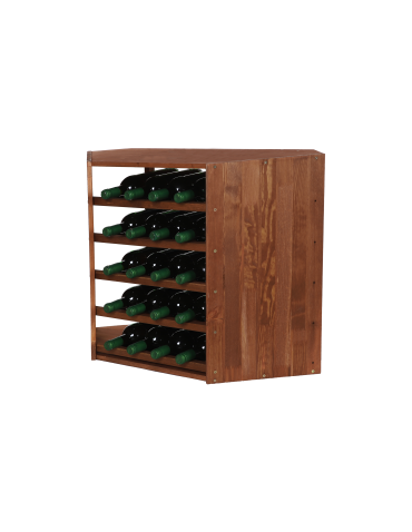 Modułowy/ Narożny Regał na Wino RW61 (5 Leżni) – Brązowe Drewno - product 2