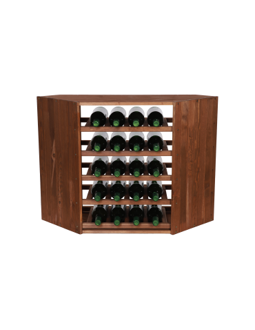 Regały - Modułowy/ Narożny Regał na Wino RW61 (5 Leżni) – Brązowe Drewno - product 5