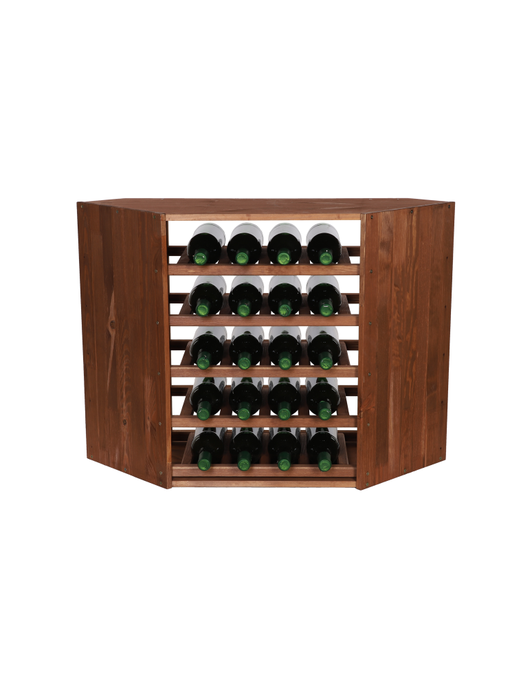 Regały - Modułowy/ Narożny Regał na Wino RW61 (5 Leżni) – Brązowe Drewno - product b2b.wamar.biz 5