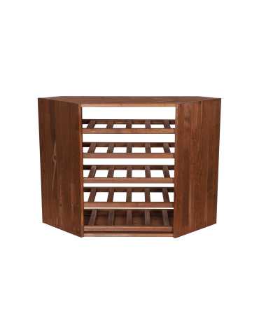 Regały - Modułowy/ Narożny Regał na Wino RW61 (5 Leżni) – Brązowe Drewno - product 6