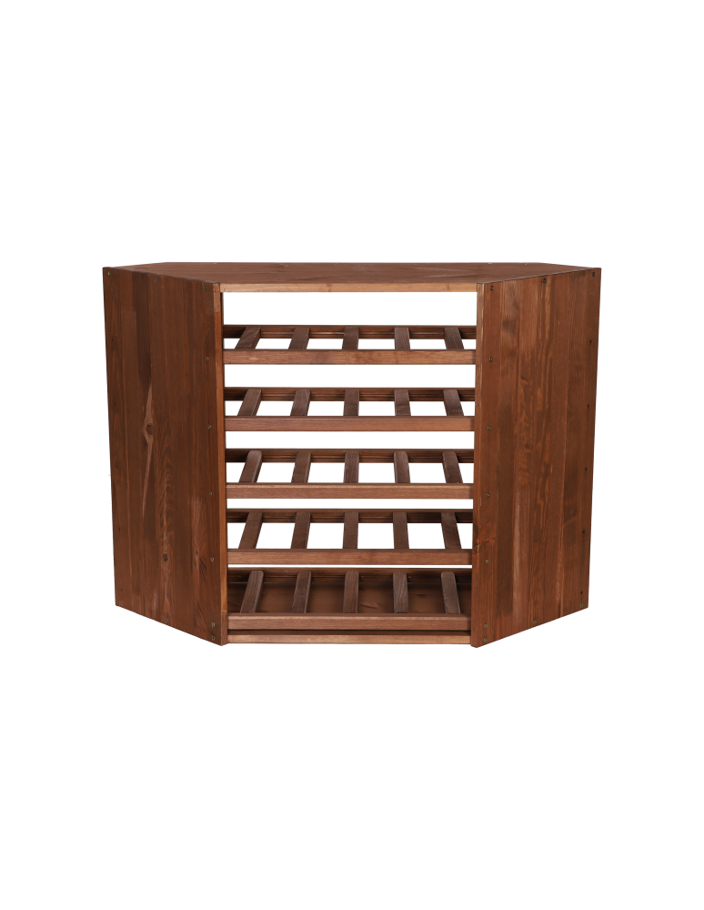 Regały - Modułowy/ Narożny Regał na Wino RW61 (5 Leżni) – Brązowe Drewno - product b2b.wamar.biz 6