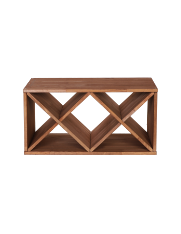 Regały - Modułowy Regał na Wino RW61 (Półki X2) – Brązowe Drewno - product 9