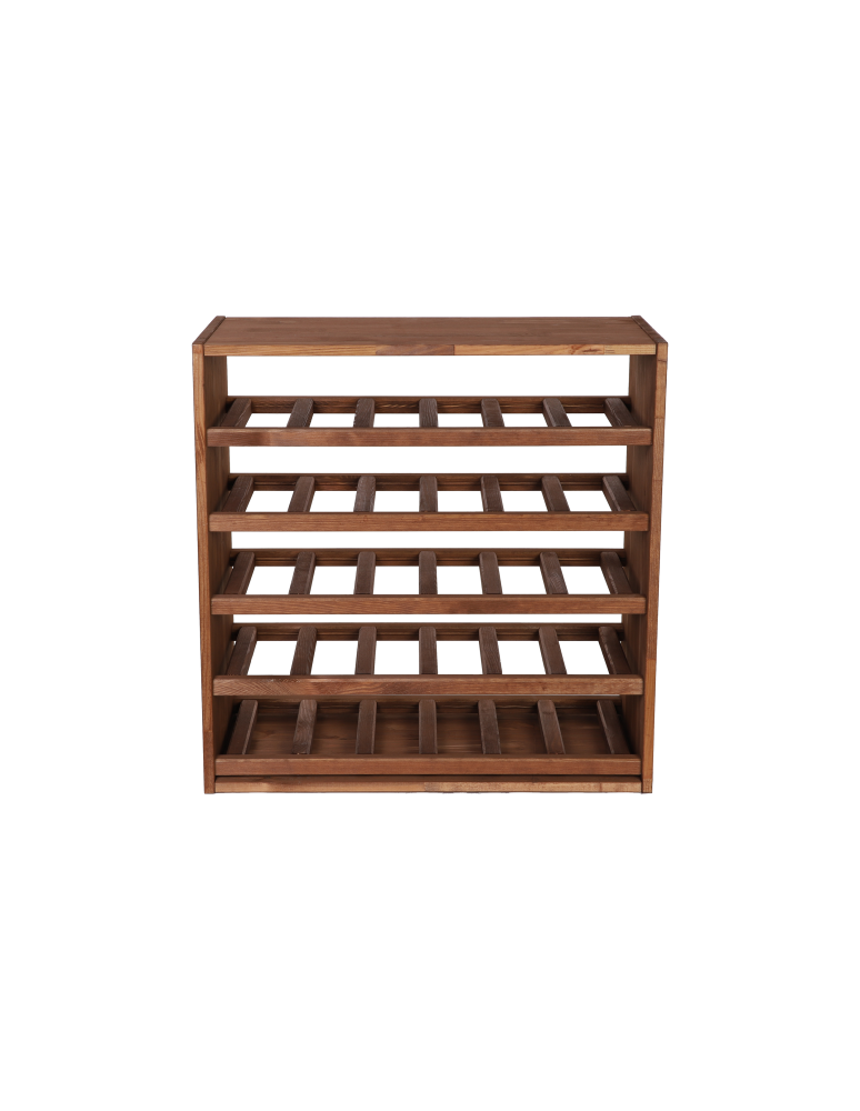 Regały - Modułowy Regał na Wino RW61 (5 Leżni Prostych) – Brązowe Drewno - product b2b.wamar.biz 3