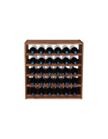 Regały - Modułowy Regał na Wino RW61 (5 Leżni Prostych) – Brązowe Drewno - product 4