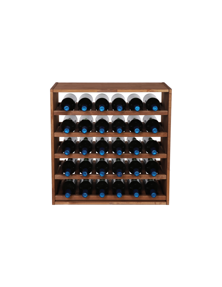 Regały - Modułowy Regał na Wino RW61 (5 Leżni Prostych) – Brązowe Drewno - product b2b.wamar.biz 4