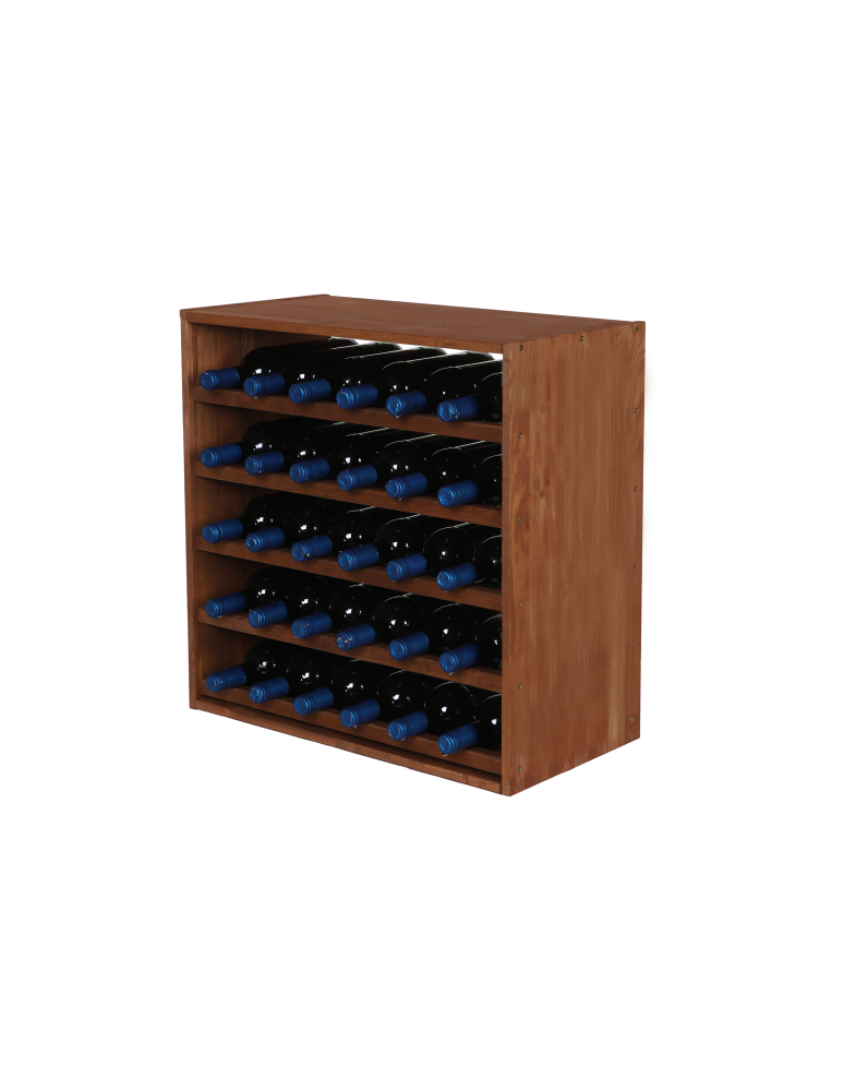 Regały - Modułowy Regał na Wino RW61 (5 Leżni Prostych) – Brązowe Drewno - product b2b.wamar.biz 5