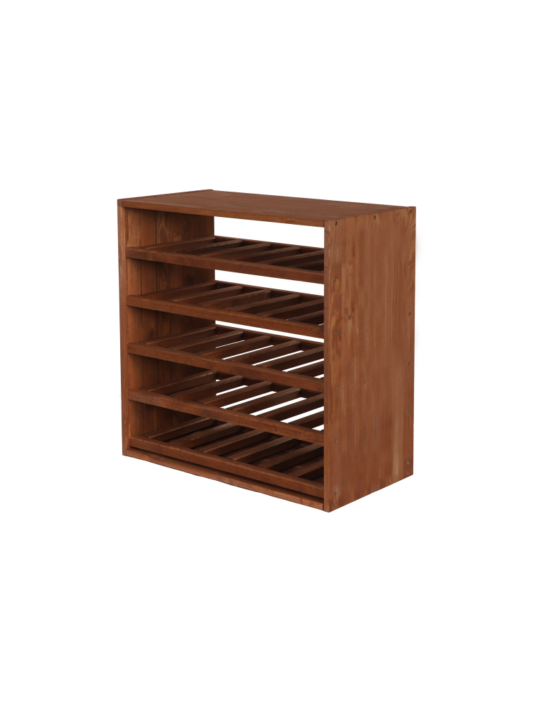 Regały - Modułowy Regał na Wino RW61 (5 Leżni Prostych) – Brązowe Drewno - product b2b.wamar.biz 6