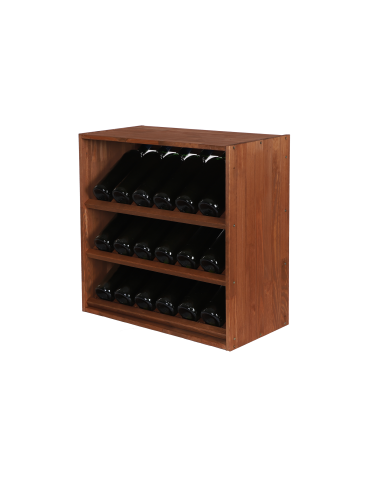 Modułowy Regał na Wino RW61 (3 Ukośne Leżnie) – Brązowe Drewno - product 2