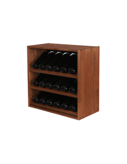 Modułowy Regał na Wino RW61 (3 Ukośne Leżnie) – Brązowe Drewno - product 2
