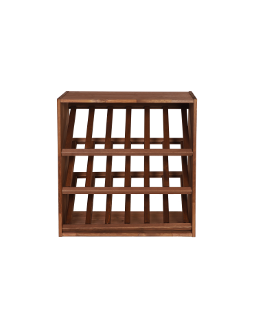 Regały - Modułowy Regał na Wino RW61 (3 Ukośne Leżnie) – Brązowe Drewno - product 6