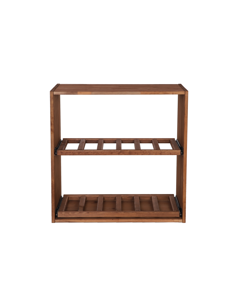 Regały - Modułowy Regał na Wino RW61 (2 Wysuwane Leżnie) – Brązowe Drewno - product b2b.wamar.biz 2