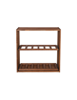 Modułowy Regał na Wino RW61 (2 Wysuwane Leżnie) – Brązowe Drewno - product 2