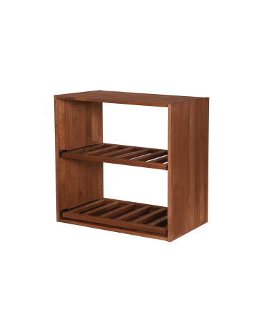Regały - Modułowy Regał na Wino RW61 (2 Wysuwane Leżnie) – Brązowe Drewno - product 9