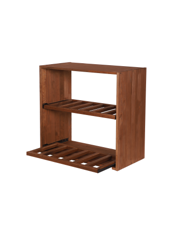 Regały - Modułowy Regał na Wino RW61 (2 Wysuwane Leżnie) – Brązowe Drewno - product 10