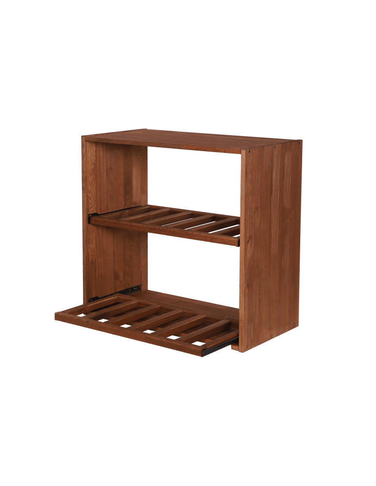 Regały - Modułowy Regał na Wino RW61 (2 Wysuwane Leżnie) – Brązowe Drewno - product b2b.wamar.biz 10