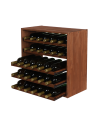 Modułowy Regał na Wino RW61 (5 Wysuwanych Leżni) – Brązowe Drewno